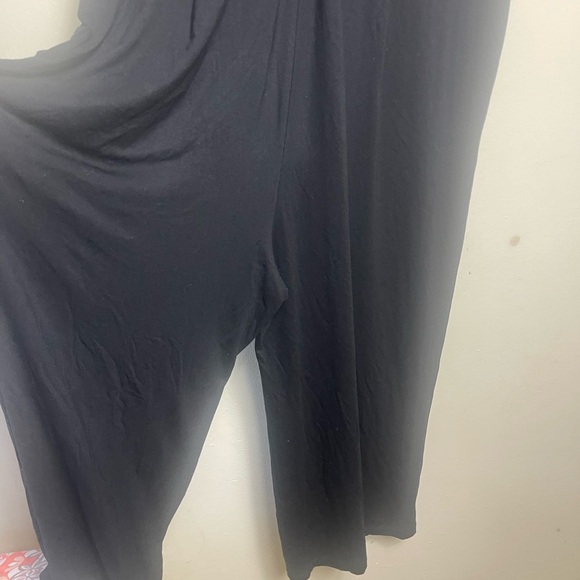Elieen Fisher Black VISCOSE JERSEY WIDE-LEG JUMPSUIT Size L - Picture 6 of 6
